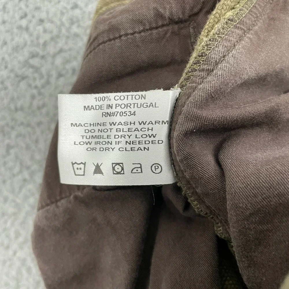 Orvis Rhino Field Pants Men 36x31 Brown Utility Canvas Twill Flat Front Chino